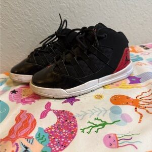 Jordan Kids Black and Red Sneakers